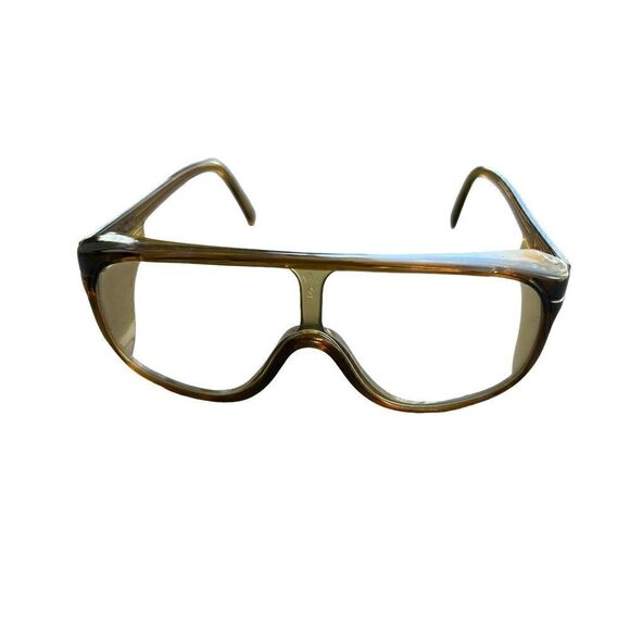 Vintage Spectra by Willson Safety Eyeglasses Frames Brown Side Shields - Picture 1 of 7